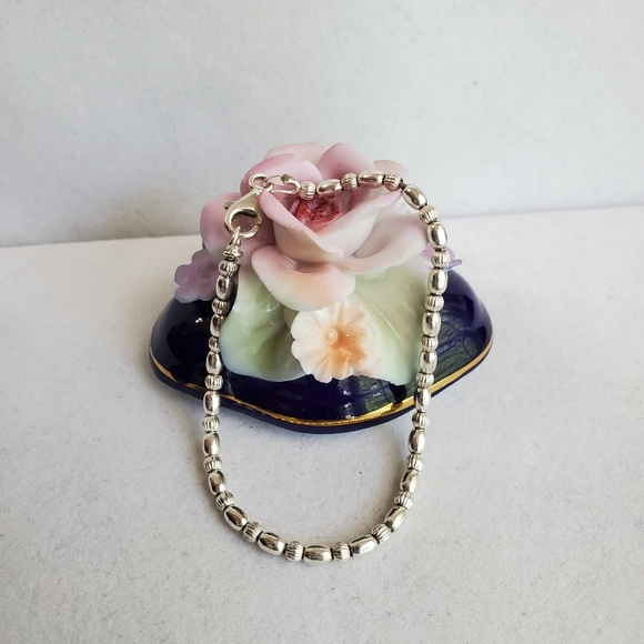 Sterling Round and Oval Bead Bracelet - Picture 11 of 16